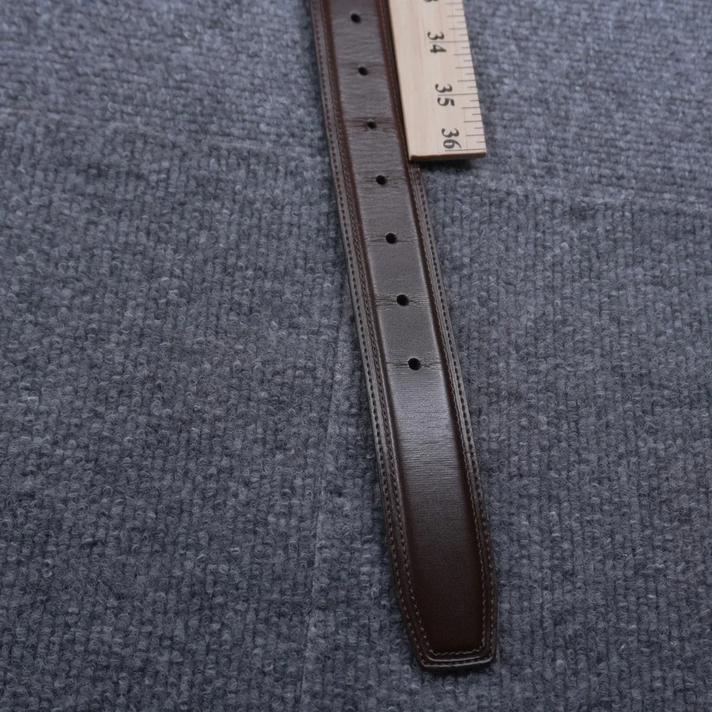 Perry Ellis Reversible Belt Mens 36 Brown Black Bonded Leather Swivel Buckle